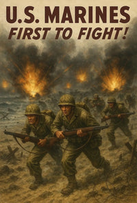 U.S. Marines Valor WWII Military Recruitment Poster PosterGoat