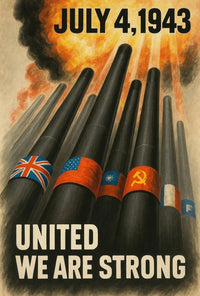 UNITED WE ARE STRONG WWII Propaganda Poster PosterGoat