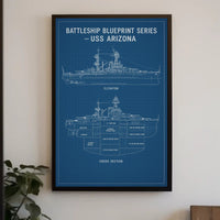 USS Arizona Blueprint Design Educational Poster PosterGoat
