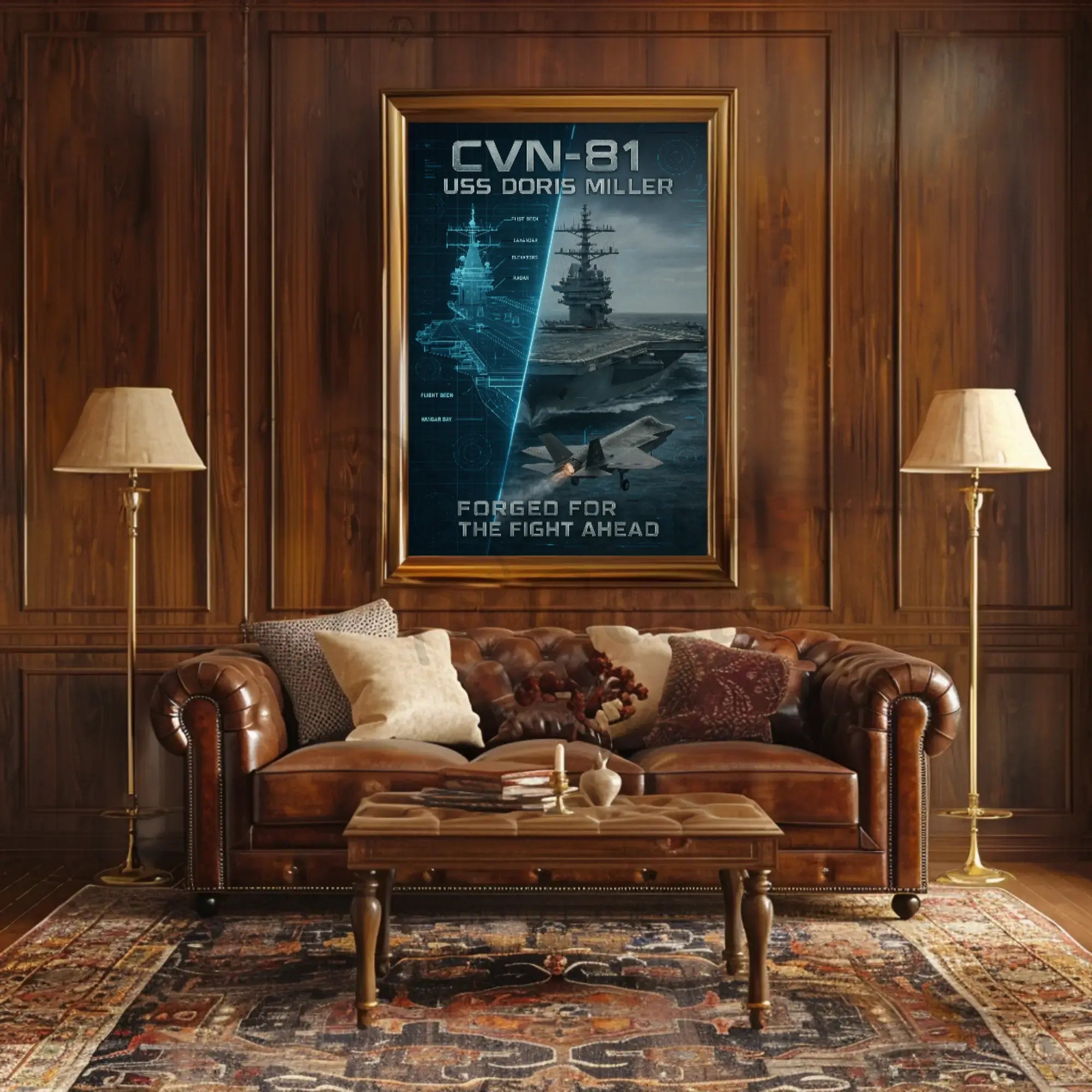 USS Doris Miller Aircraft Carrier Poster PosterGoat