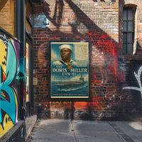 USS Doris Miller WWII Heroism Propaganda Poster PosterGoat