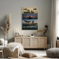 USS Enterprise Legacy Naval Aviation Historical Poster PosterGoat