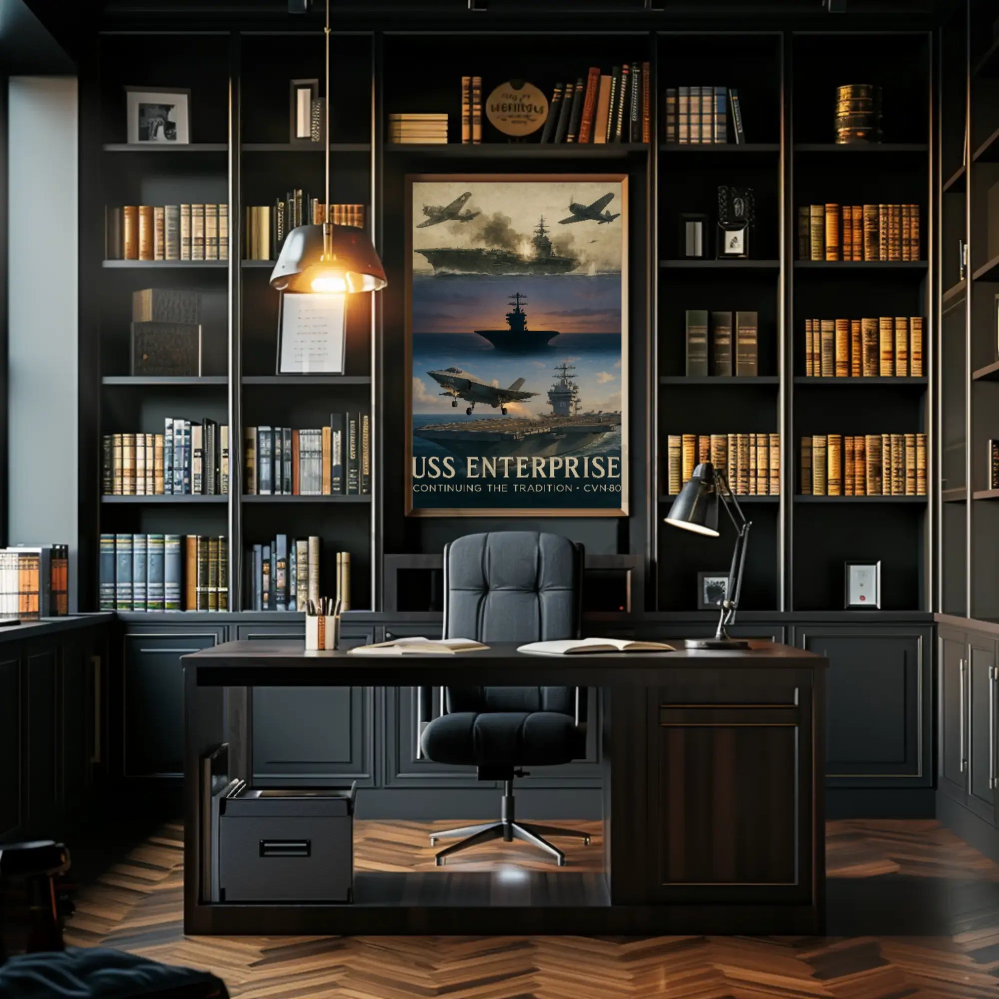 USS Enterprise Legacy Naval Aviation Historical Poster PosterGoat