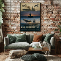 USS Enterprise Legacy Naval Aviation Historical Poster PosterGoat