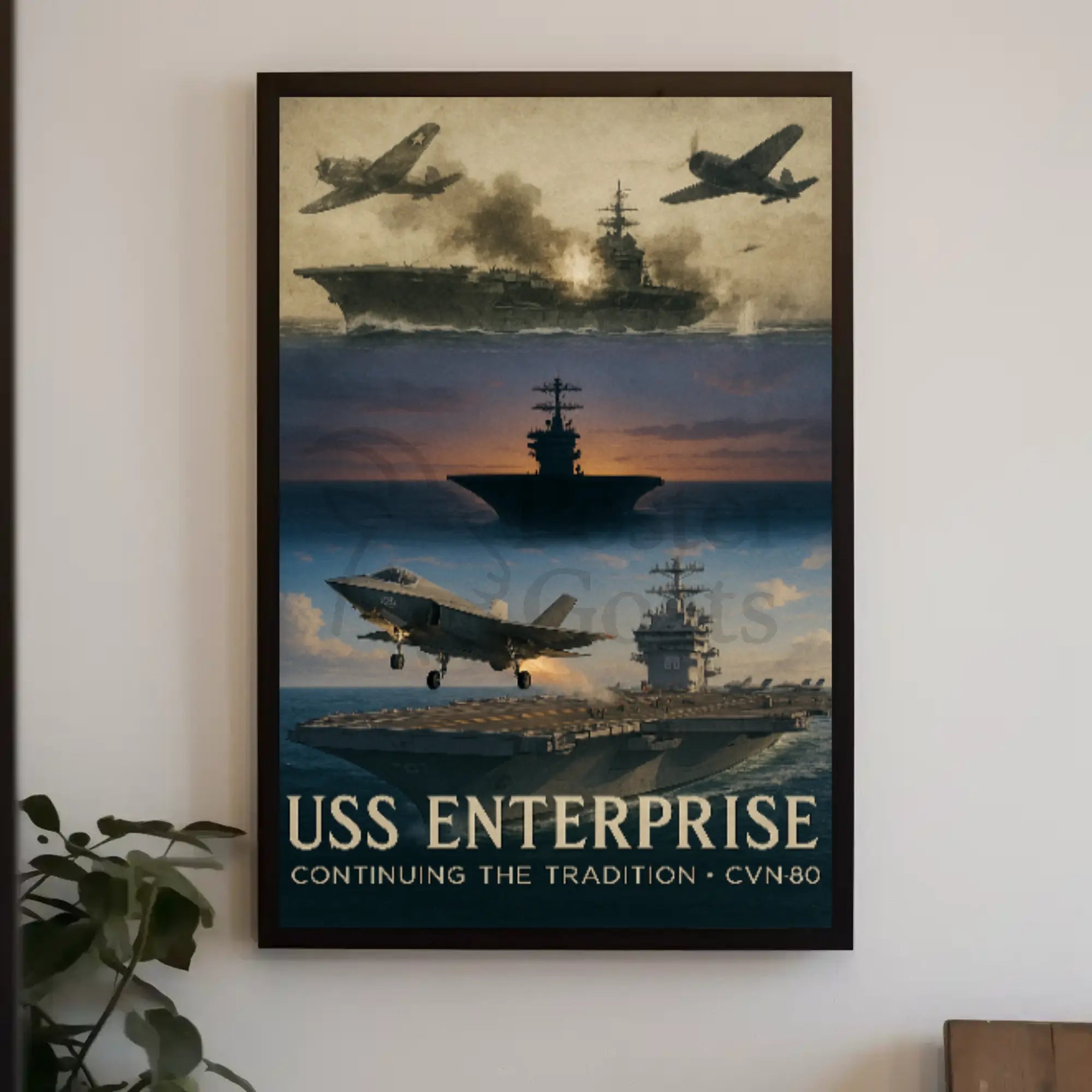 USS Enterprise Legacy Naval Aviation Historical Poster PosterGoat