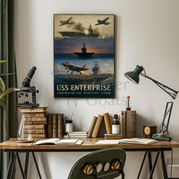 USS Enterprise Legacy Naval Aviation Historical Poster PosterGoat