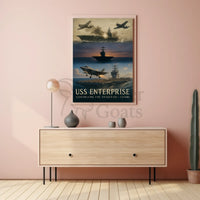 USS Enterprise Legacy Naval Aviation Historical Poster PosterGoat