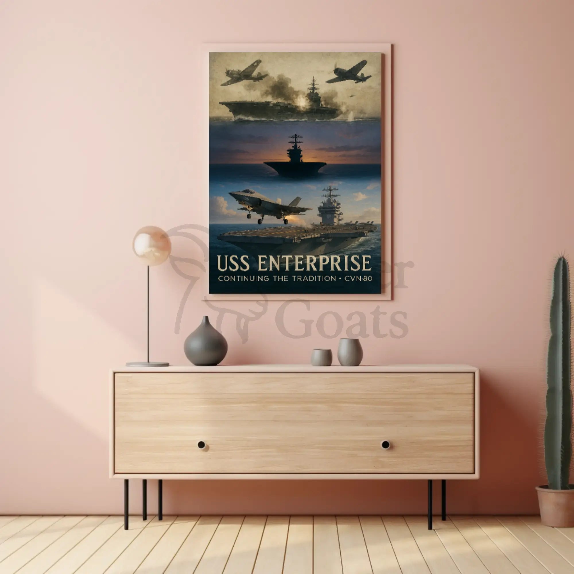 USS Enterprise Legacy Naval Aviation Historical Poster PosterGoat