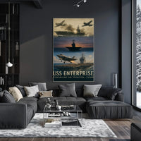 USS Enterprise Legacy Naval Aviation Historical Poster PosterGoat