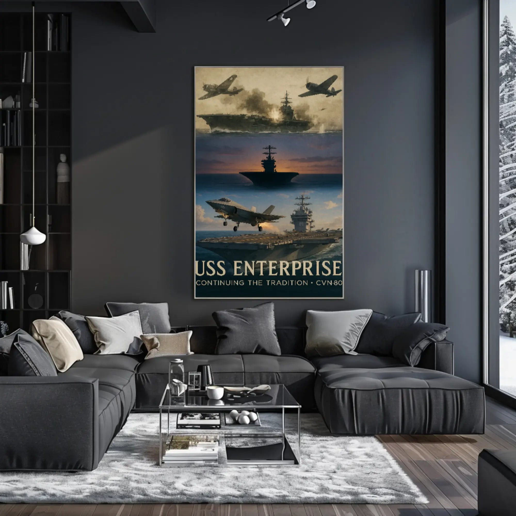 USS Enterprise Legacy Naval Aviation Historical Poster PosterGoat