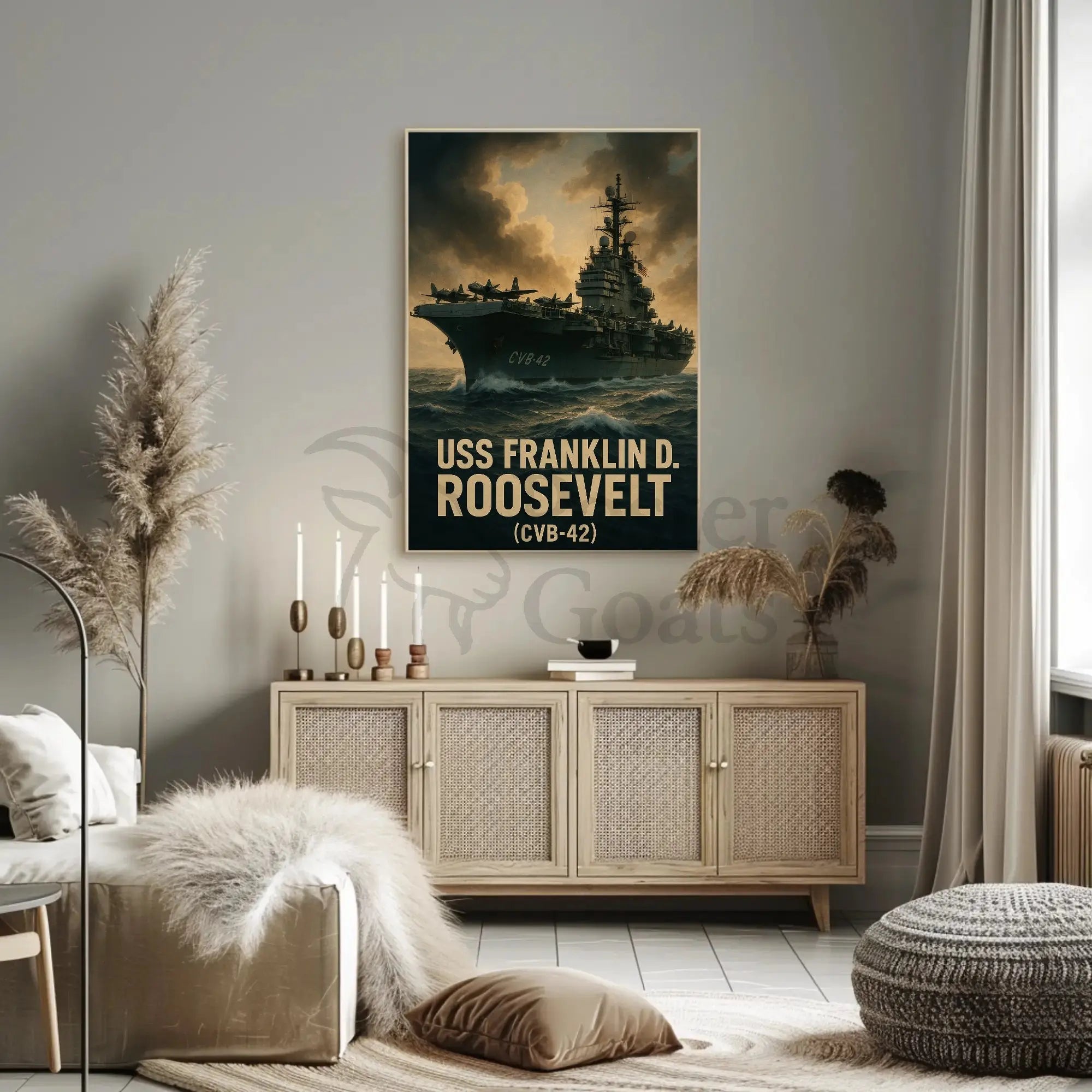 USS Franklin D. Roosevelt CVB42 PosterGoat