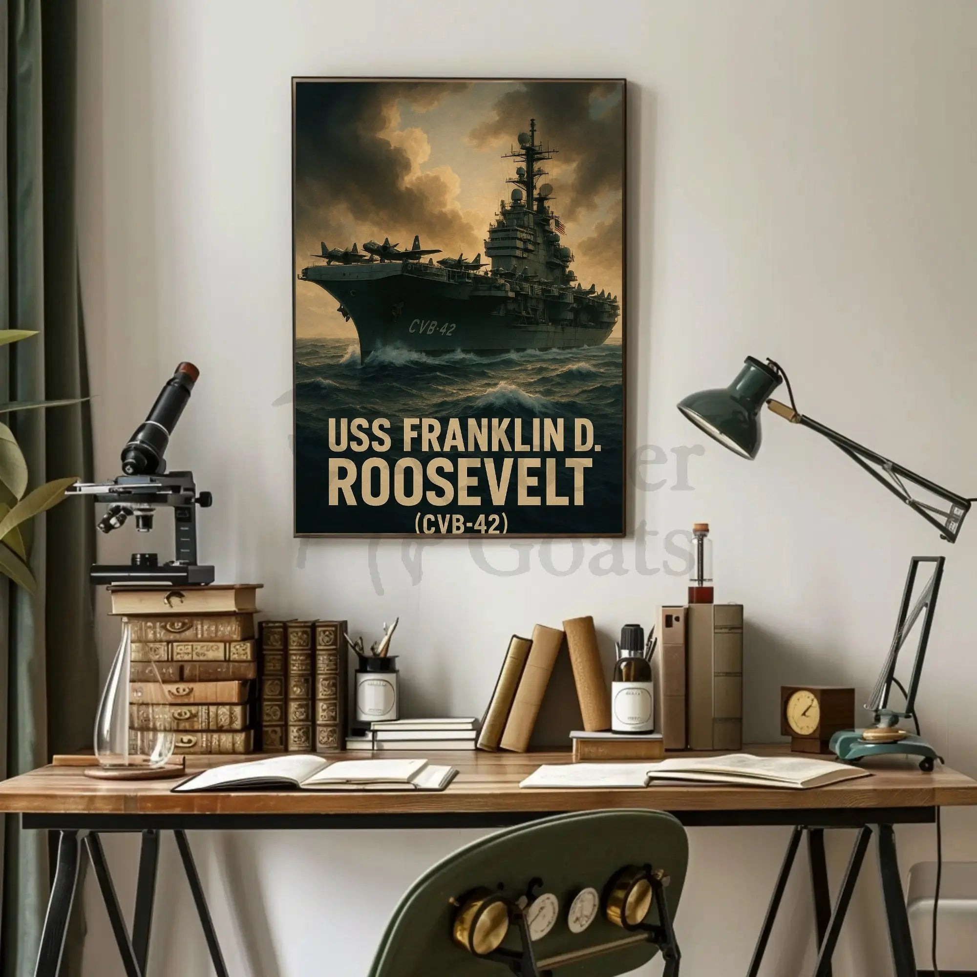 USS Franklin D. Roosevelt CVB42 PosterGoat