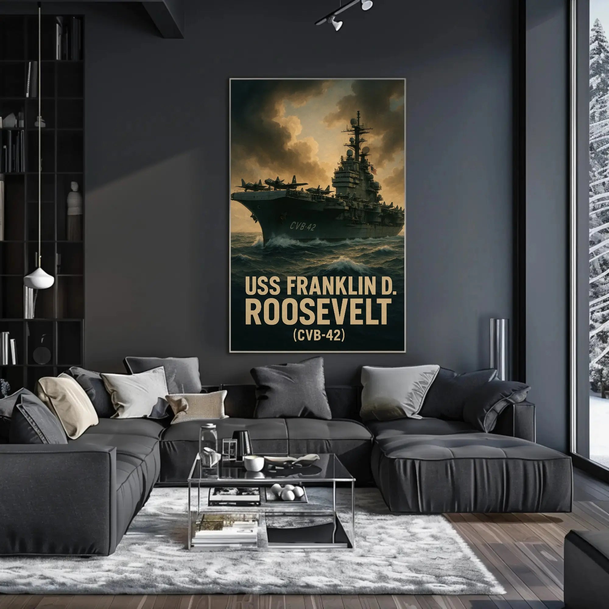 USS Franklin D. Roosevelt CVB42 PosterGoat
