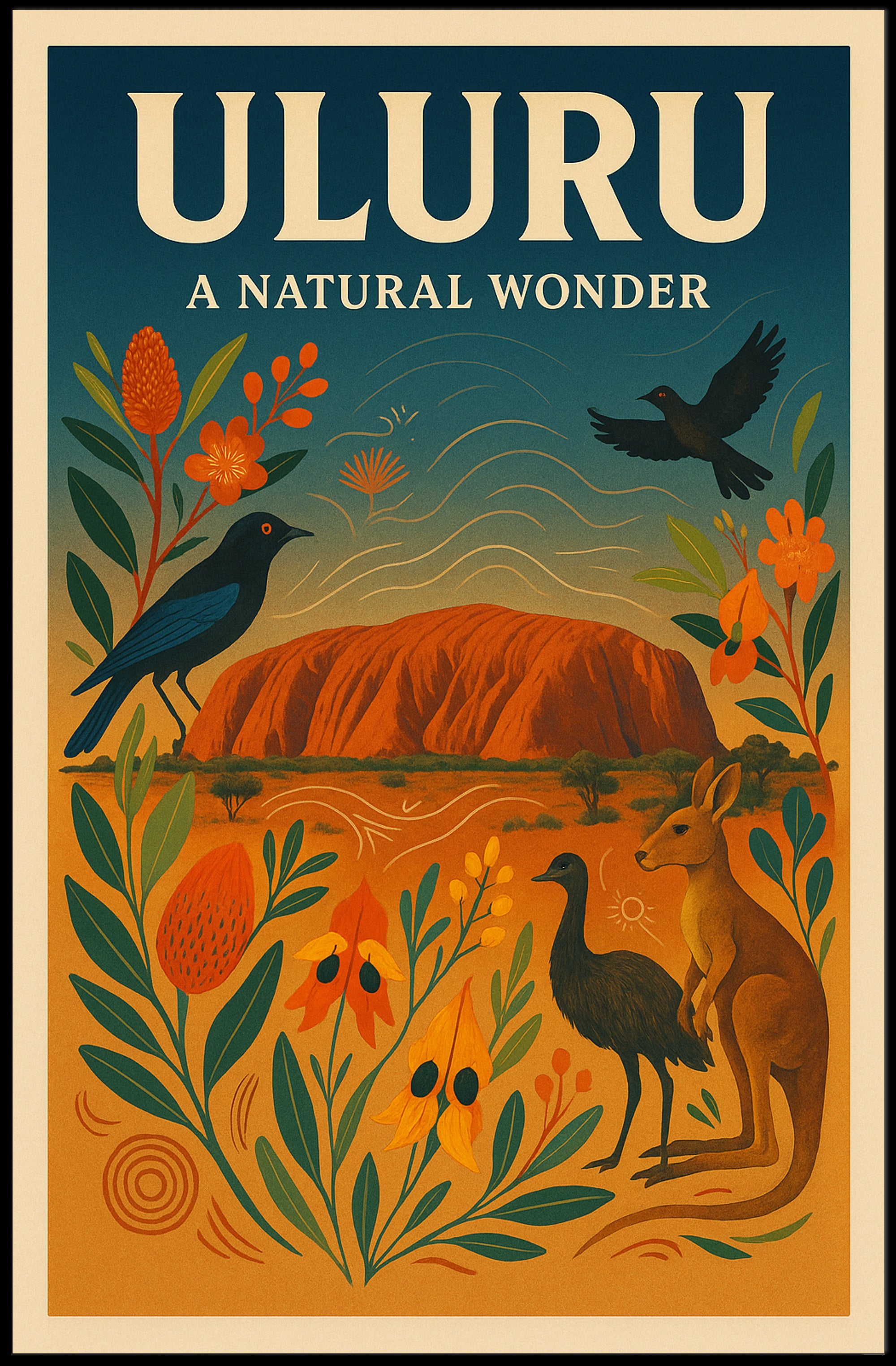 Uluru A Natural Wonder Poster PosterGoat