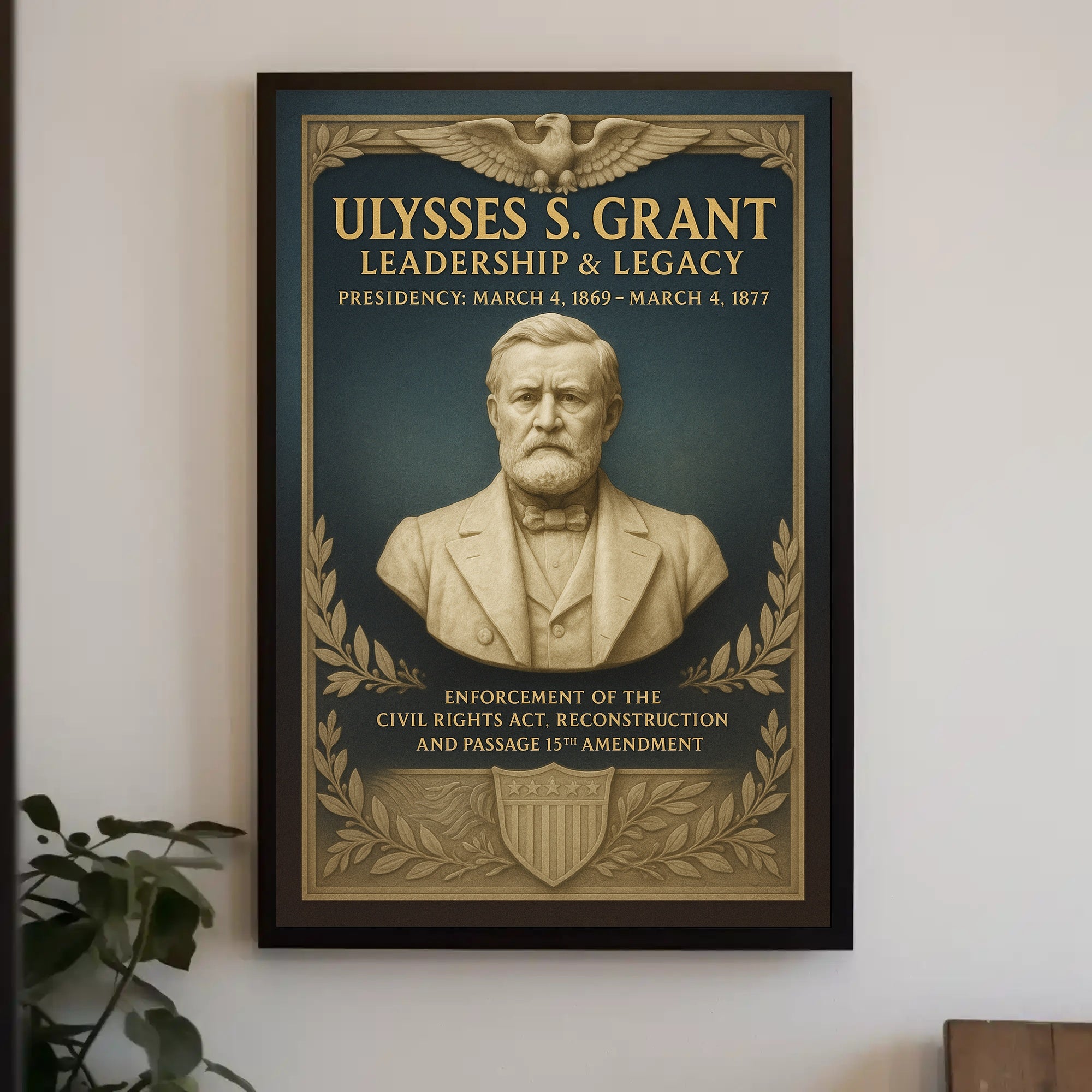 Ulysses S. Grant Leadership Legacy Poster PosterGoat