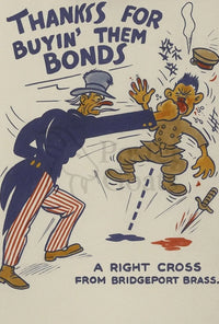 Uncle Sam Punches Enemy in WWII Propaganda Poster PosterGoat