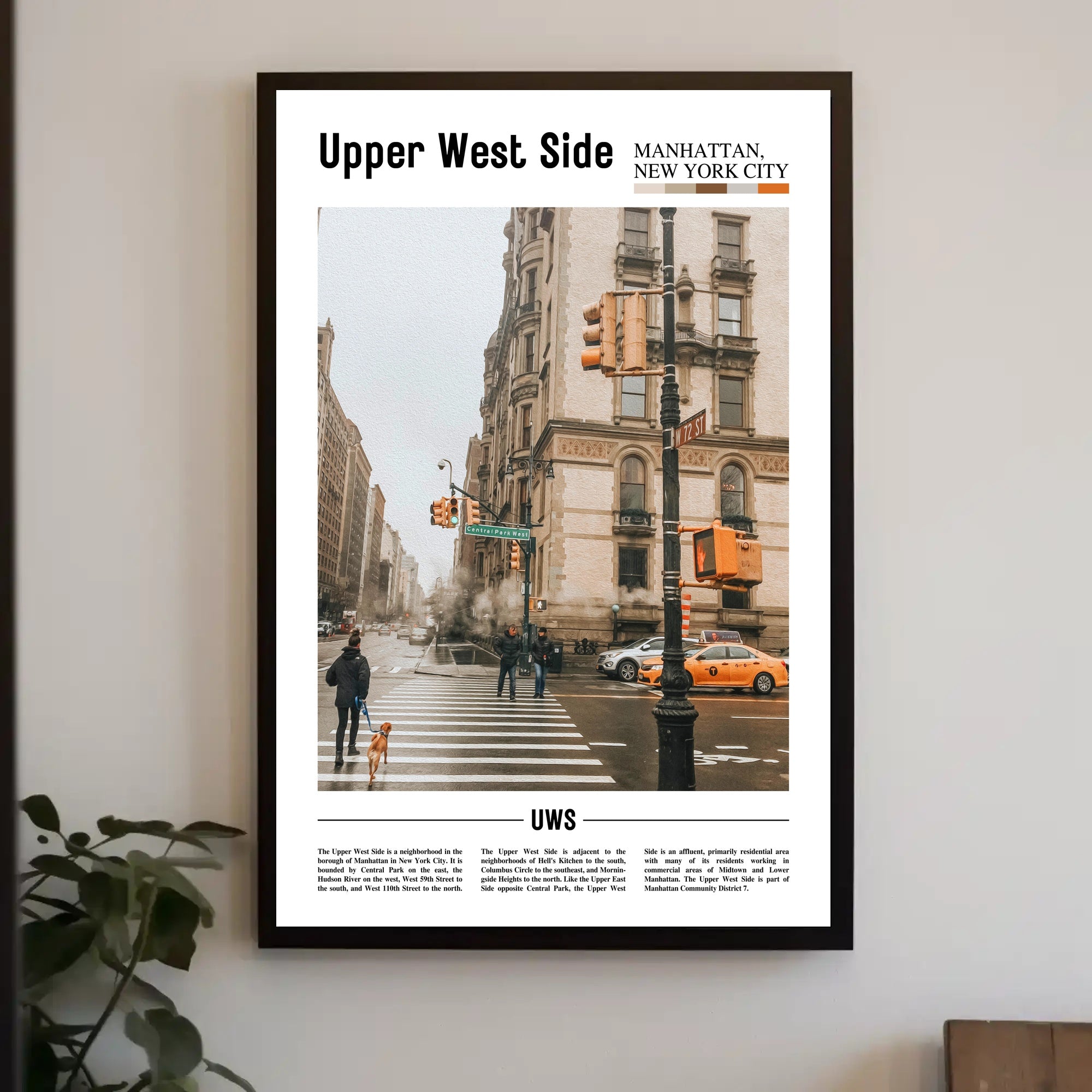Upper West Side Urban Architectural Travel Poster PosterGoat