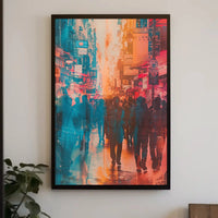 Urban Asian Cityscape Vibrance Art Print Abstract Artistic Poster PosterGoat
