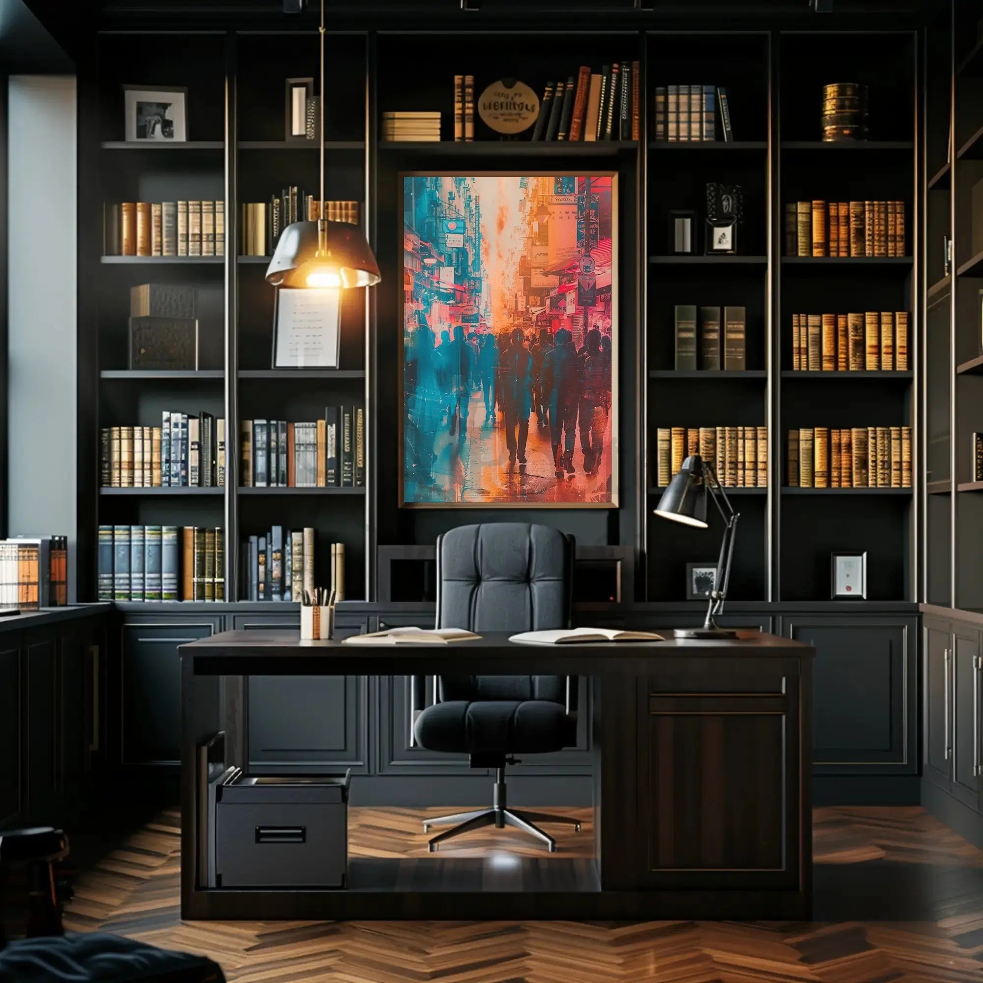 Urban Asian Cityscape Vibrance Art Print Abstract Artistic Poster PosterGoat