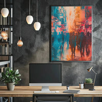 Urban Asian Cityscape Vibrance Art Print Abstract Artistic Poster PosterGoat