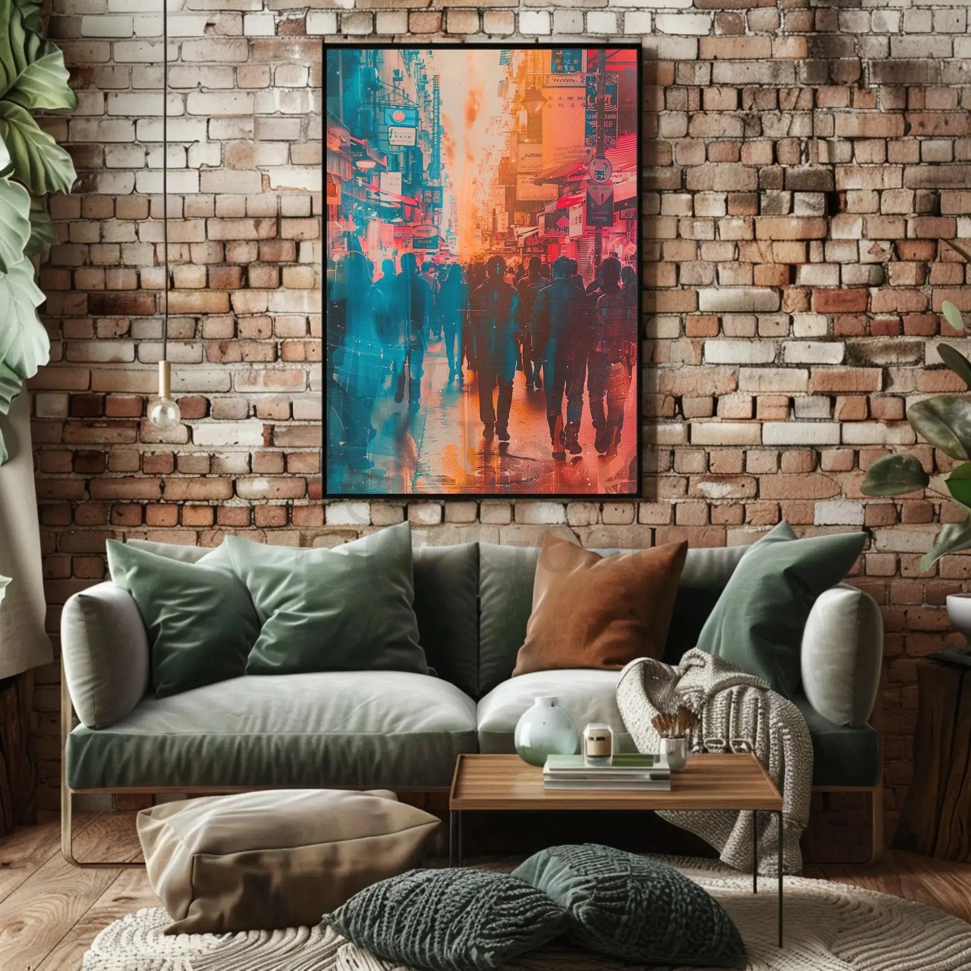 Urban Asian Cityscape Vibrance Art Print Abstract Artistic Poster PosterGoat