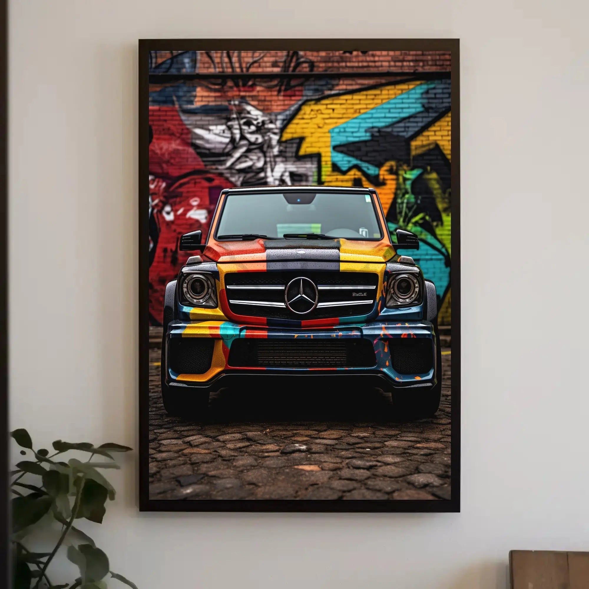 Urban Graffiti Car Art: Abstract, Artistic, or Pop Culture Poster PosterGoat