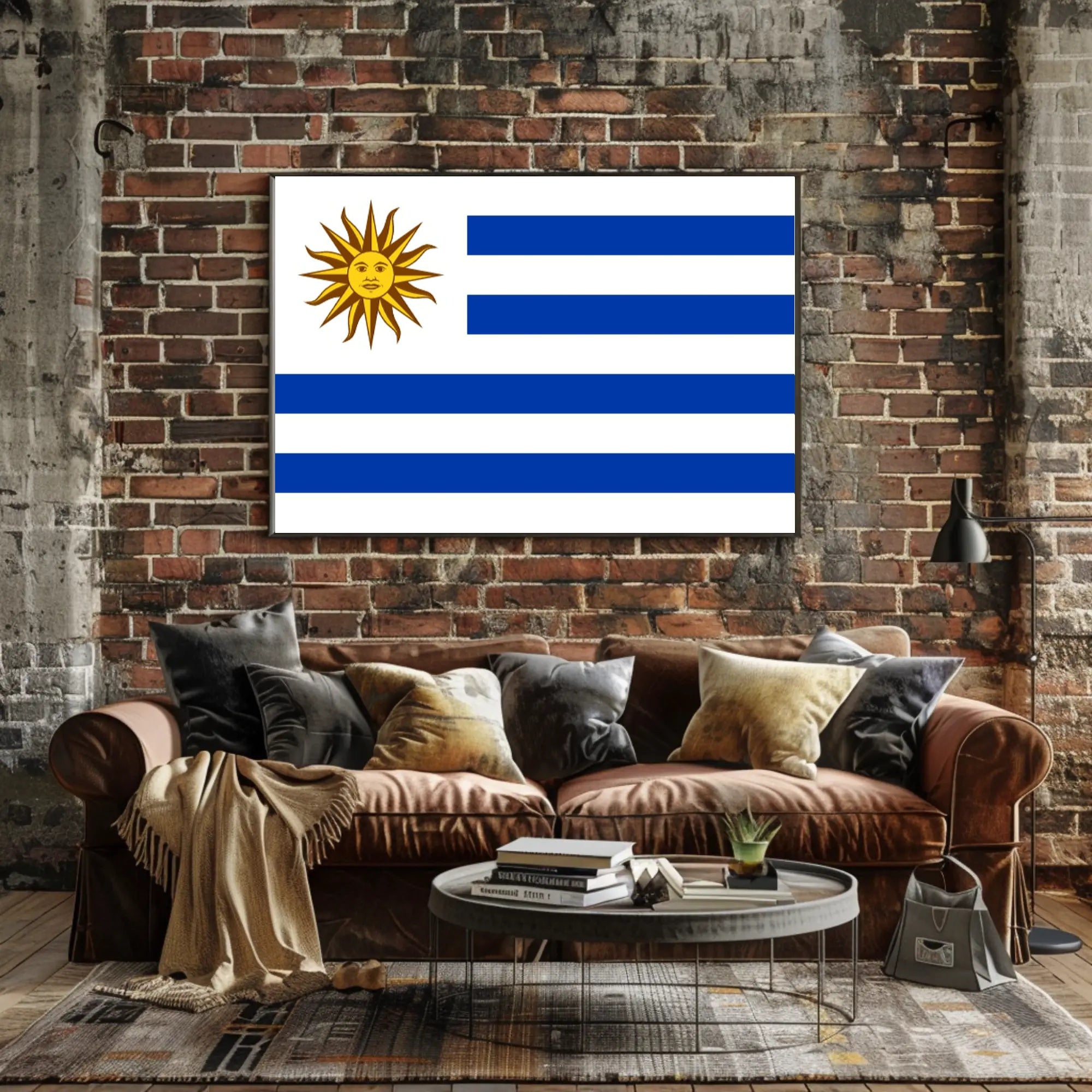 Uruguayan National Pride Symbolism Country Flag Poster PosterGoat