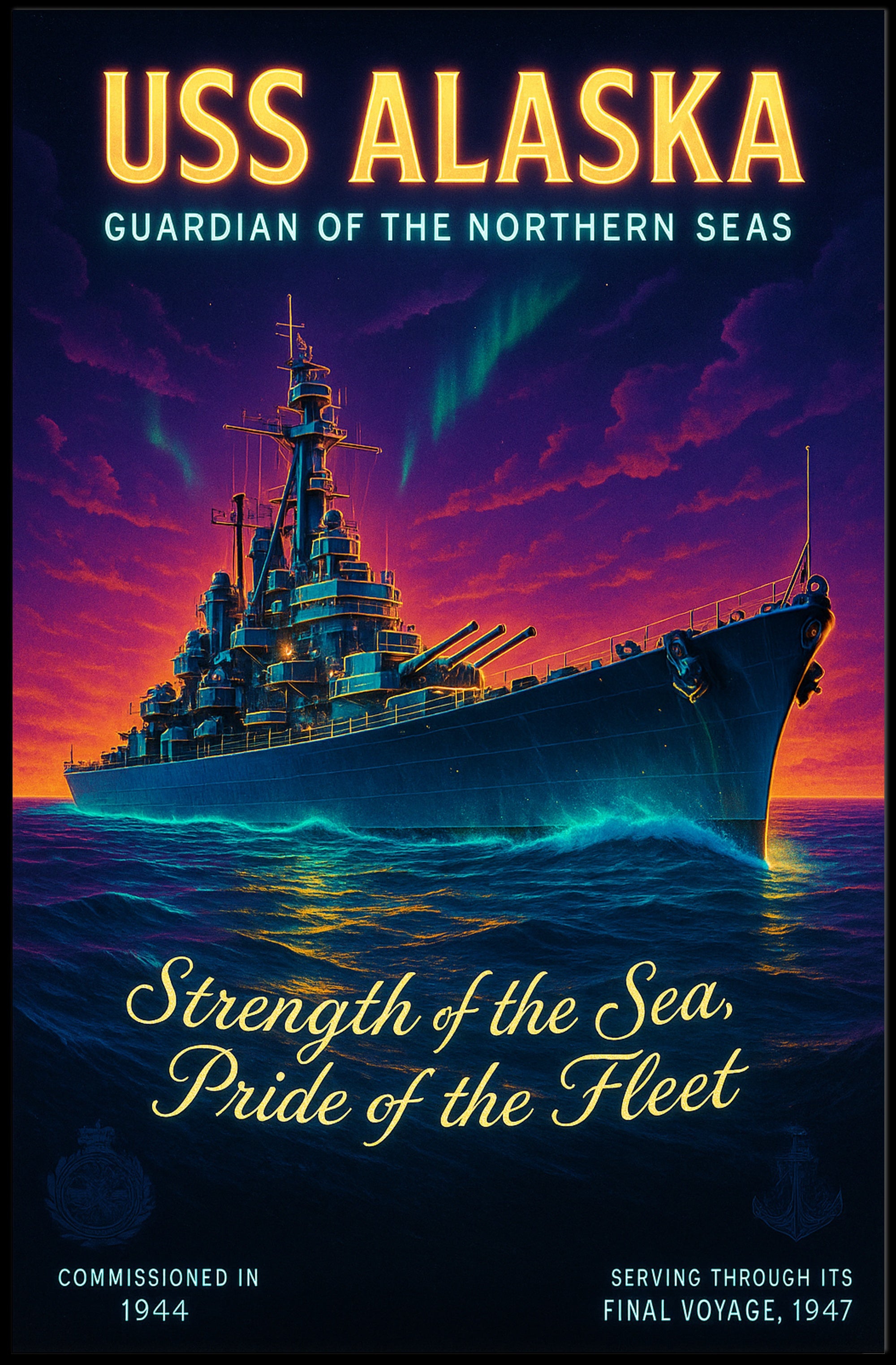 Uss Alaska Guardian Of The Northern Poster PosterGoat