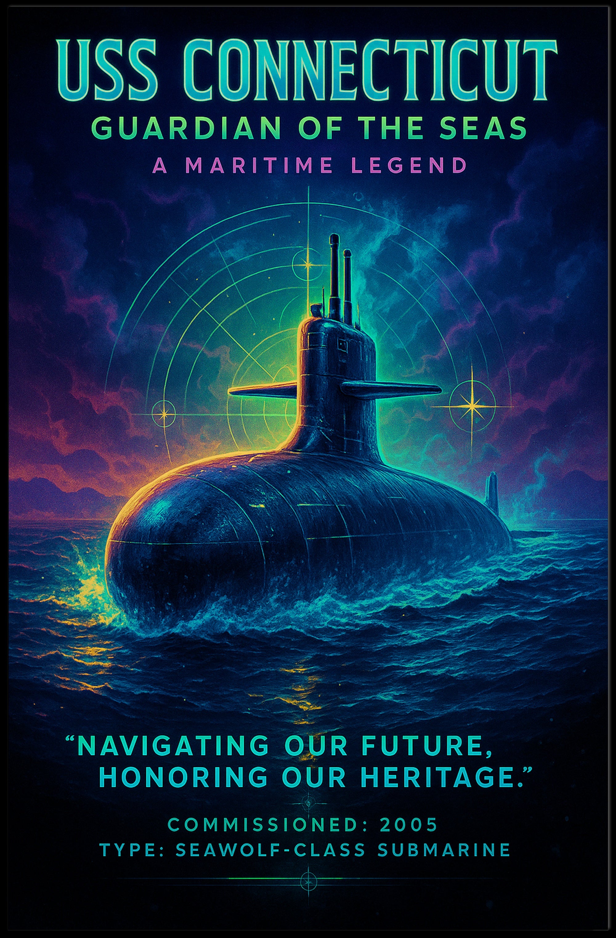 Uss Connecticut Guardian Of The Seas Poster PosterGoat