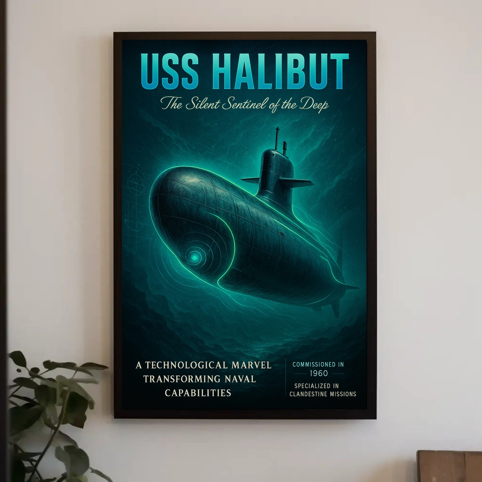 Uss Halibut The Silent Sentinel Poster PosterGoat