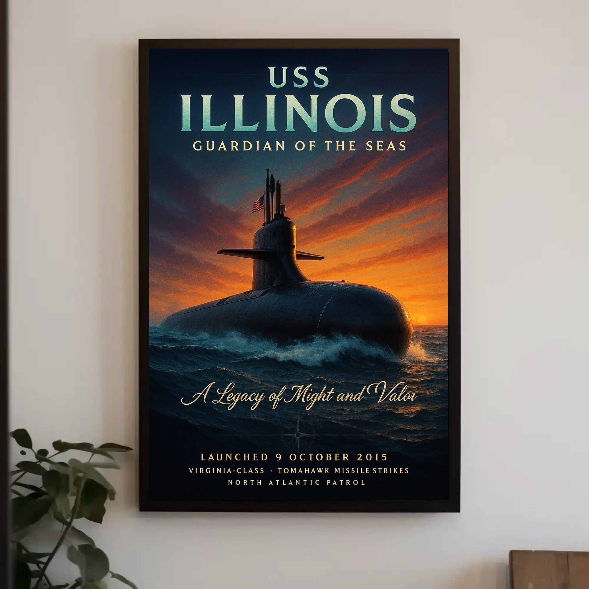 Uss Illinois Guardian Of The Seas Poster PosterGoat