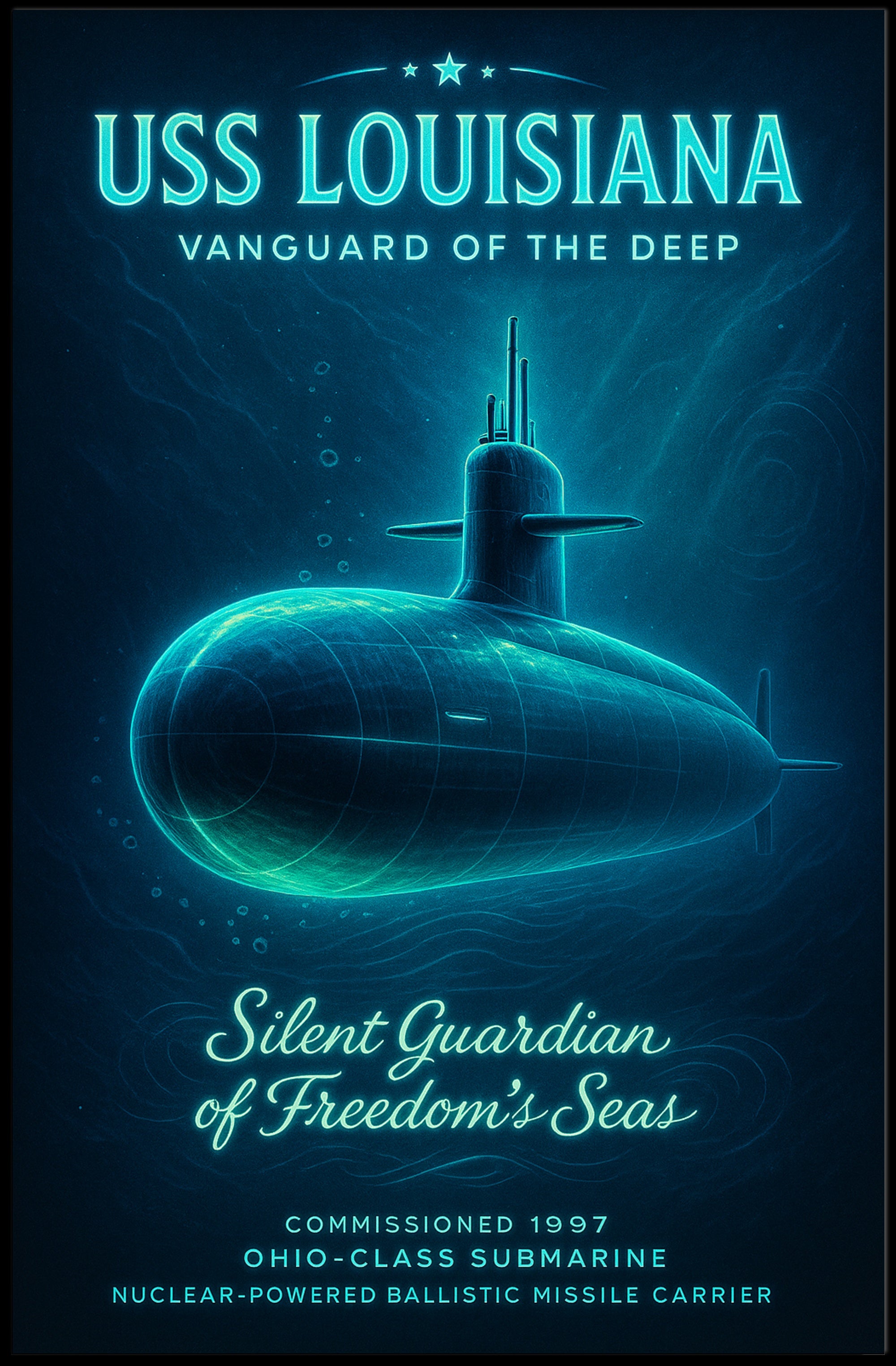 Uss Louisiana Vanguard Of The Deep Poster PosterGoat
