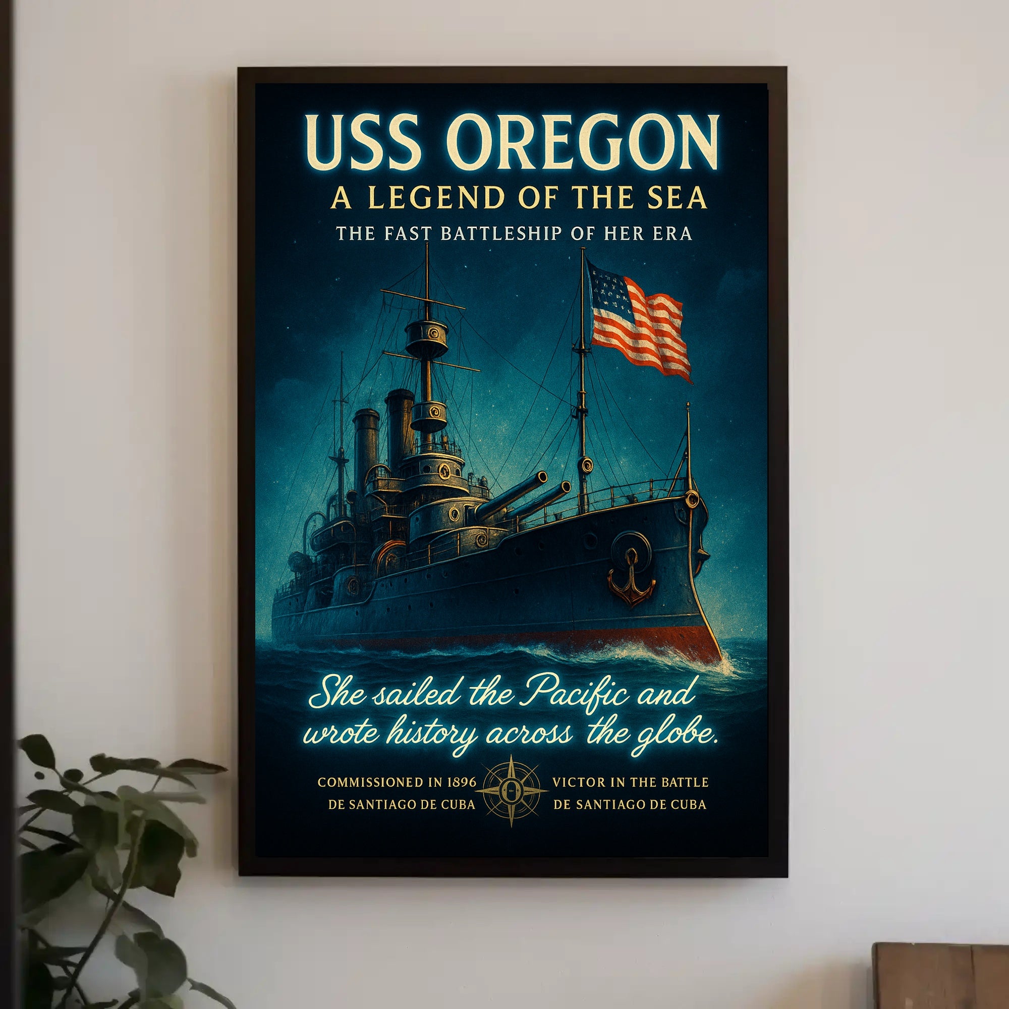 Uss Oregon A Legend Of The Sea Poster PosterGoat