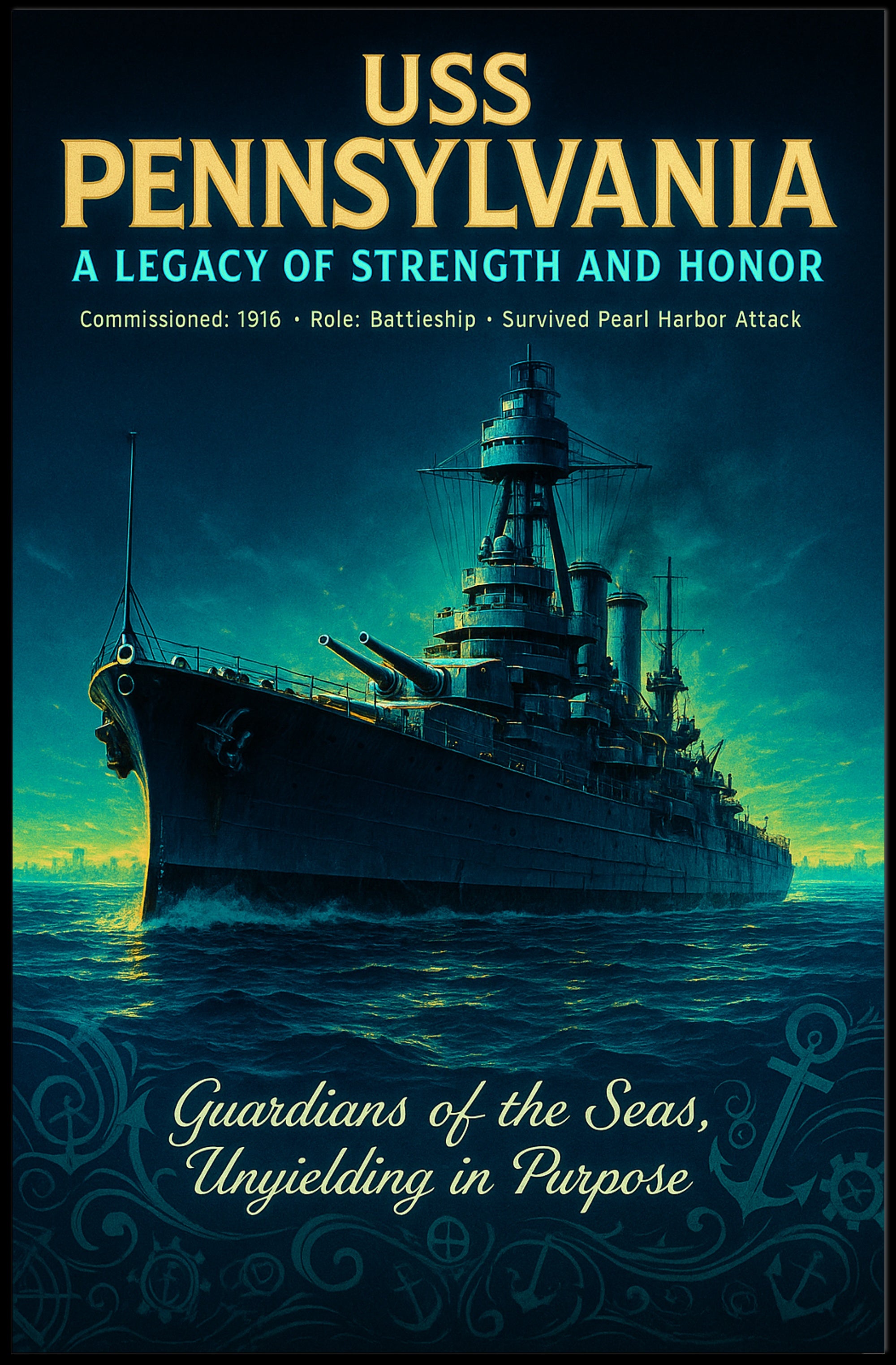 Uss Pennsylvania A Legacy Of Strength Poster PosterGoat