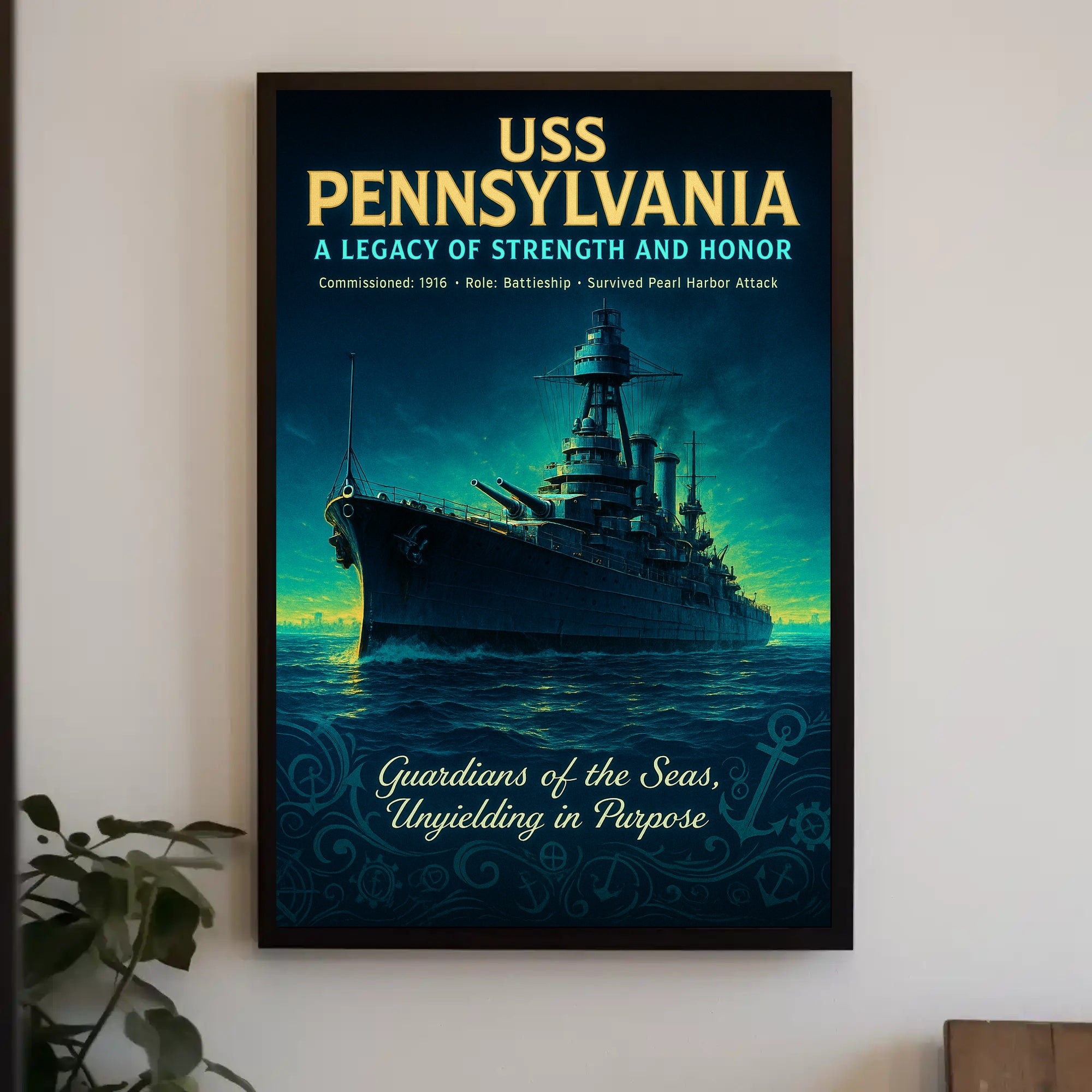 Uss Pennsylvania A Legacy Of Strength Poster PosterGoat