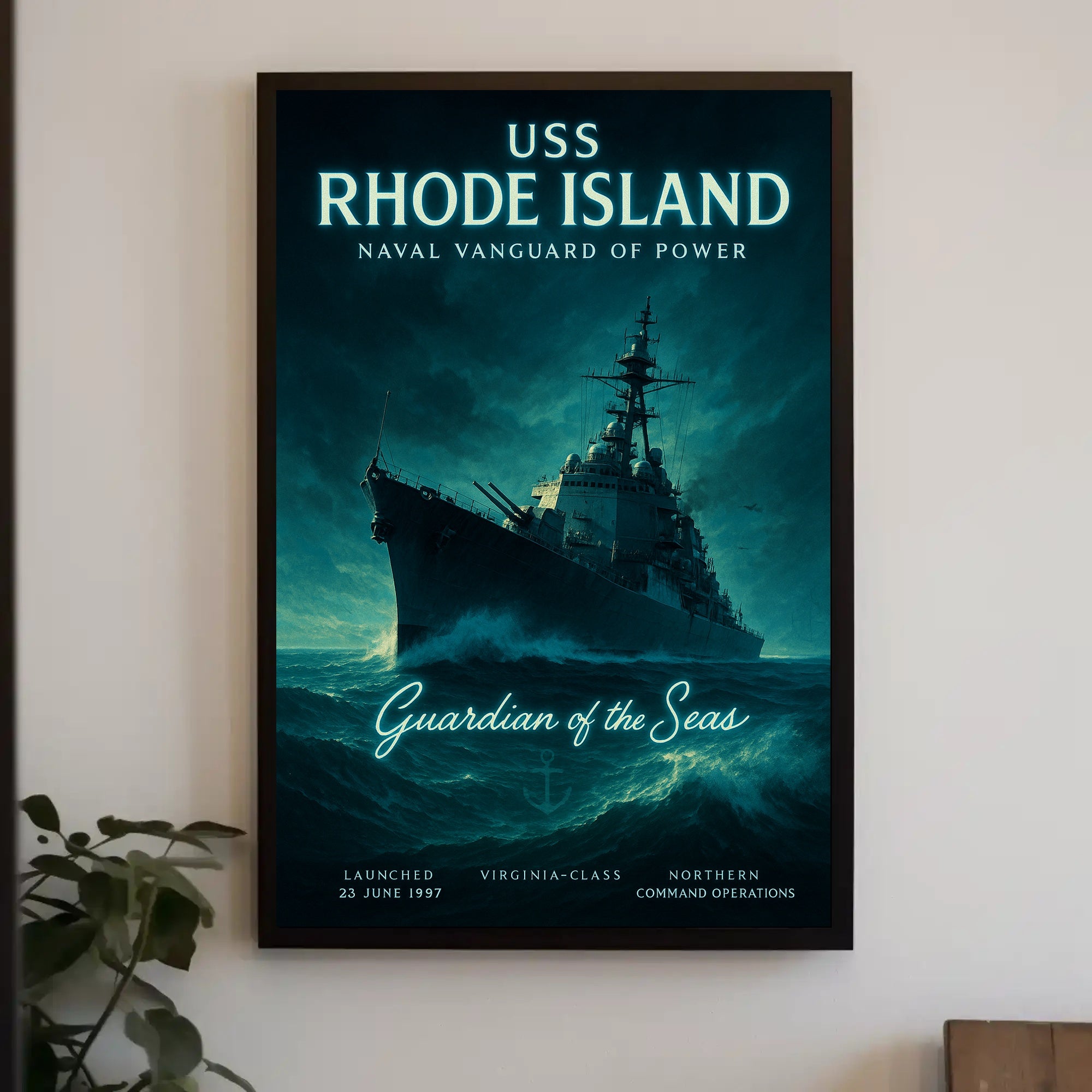 Uss Rhode Island Guardian Of The Seas Poster PosterGoat