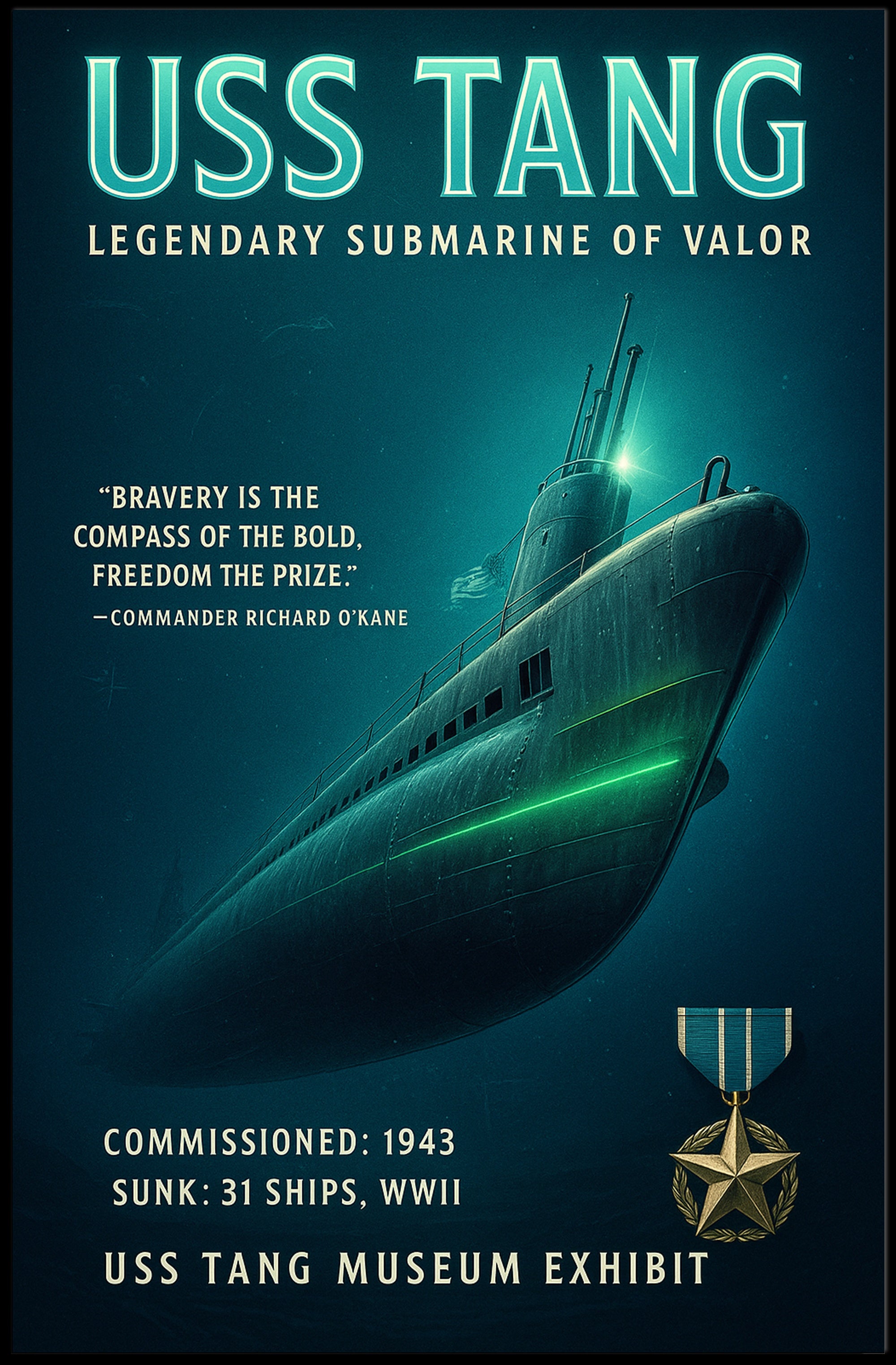 Uss Tang - Legendary Submarine Of Valor Poster PosterGoat