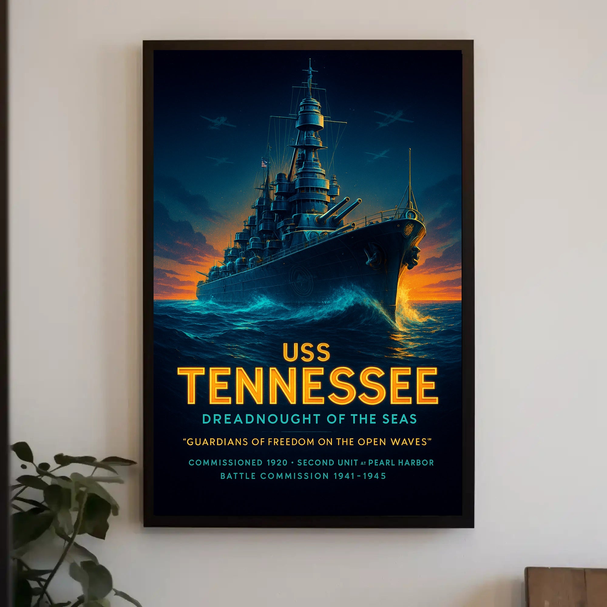 Uss Tennessee Dreadnought Of The Seas Poster PosterGoat