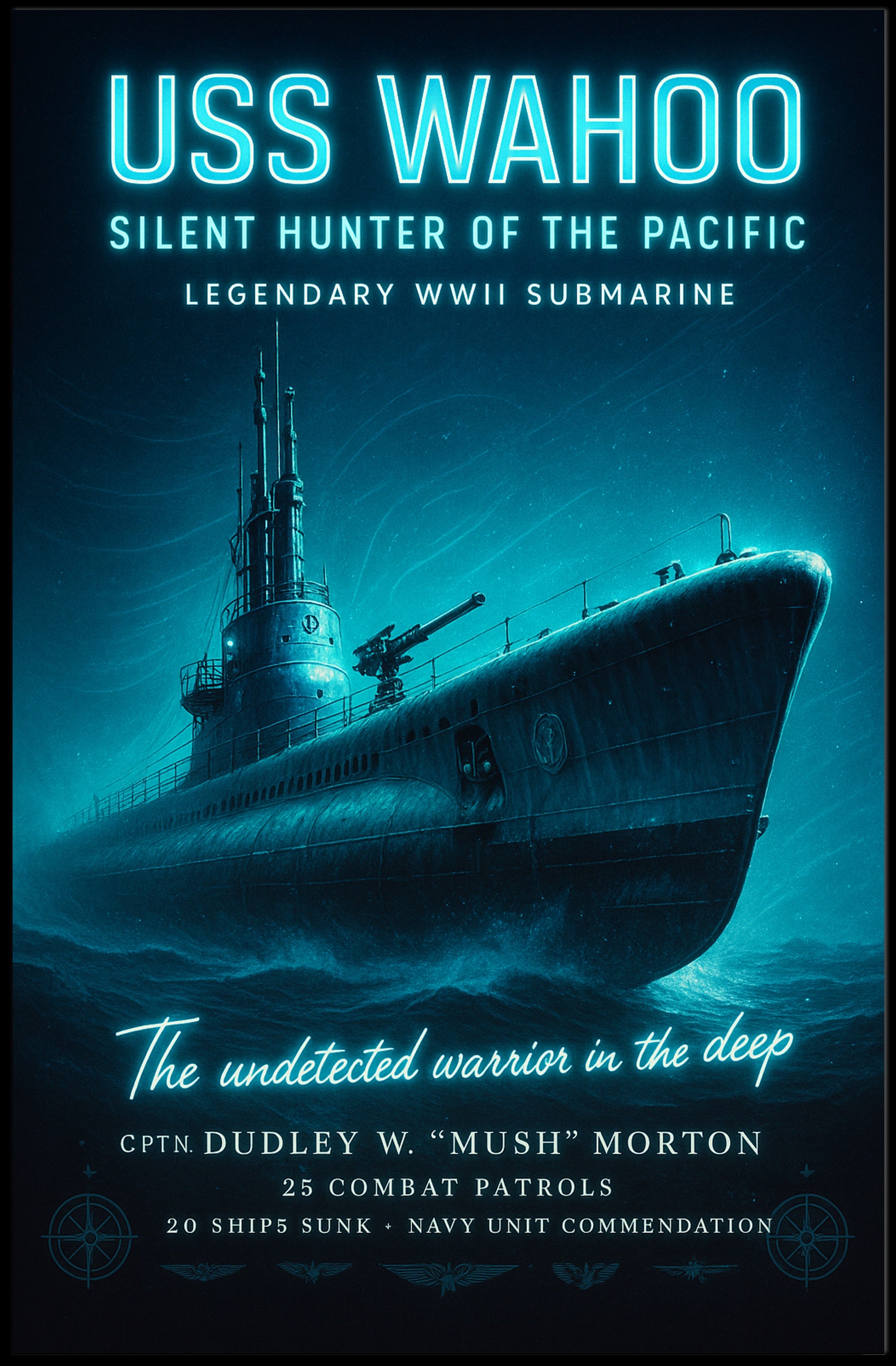 Uss Wahoo Silent Hunter Of The Pacific Poster PosterGoat