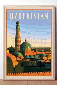 Uzbekistan's Timeless Heritage Vintage Travel Poster PosterGoat