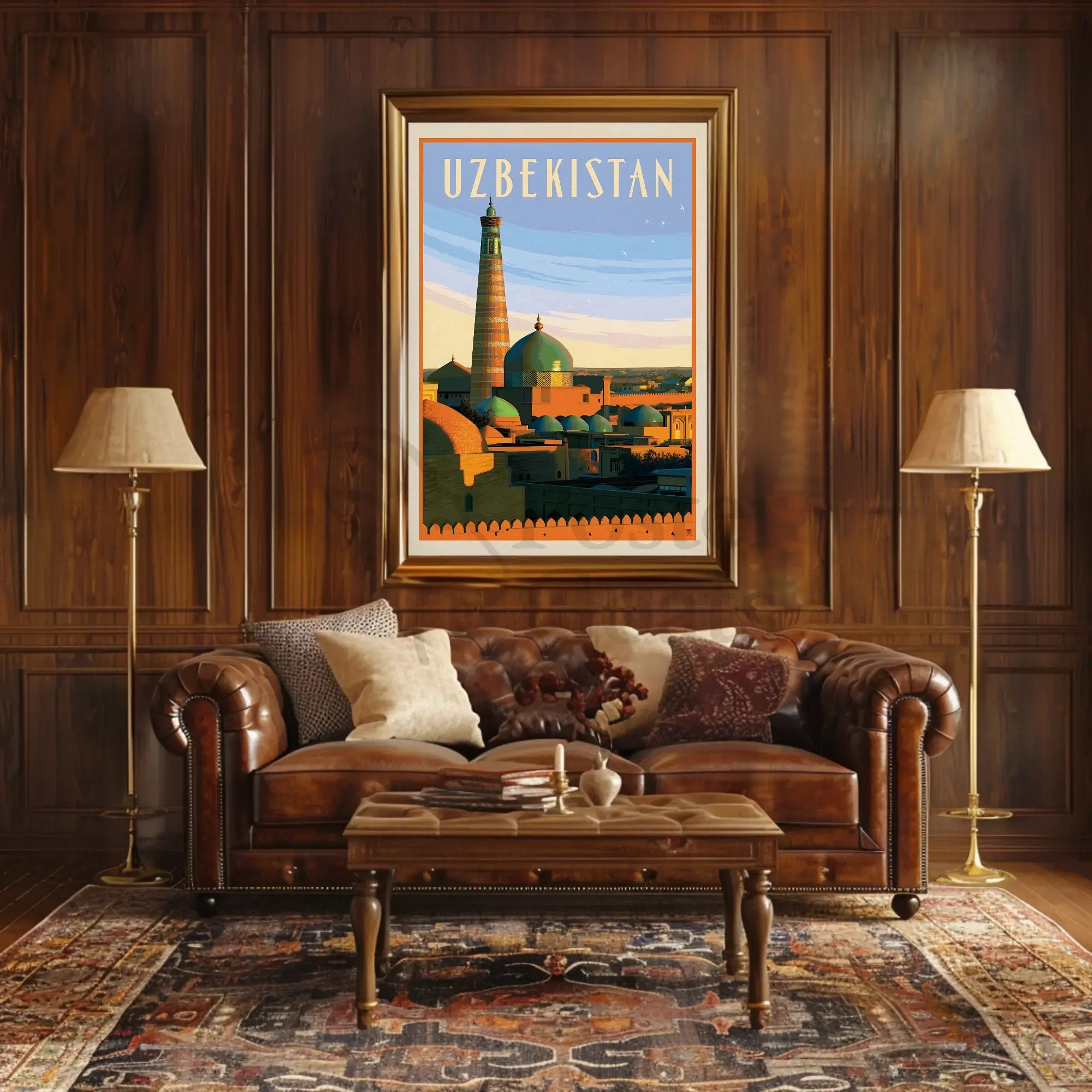 Uzbekistan's Timeless Heritage Vintage Travel Poster PosterGoat
