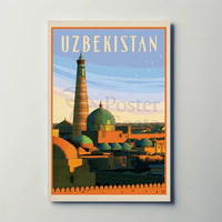 Uzbekistan's Timeless Heritage Vintage Travel Poster PosterGoat