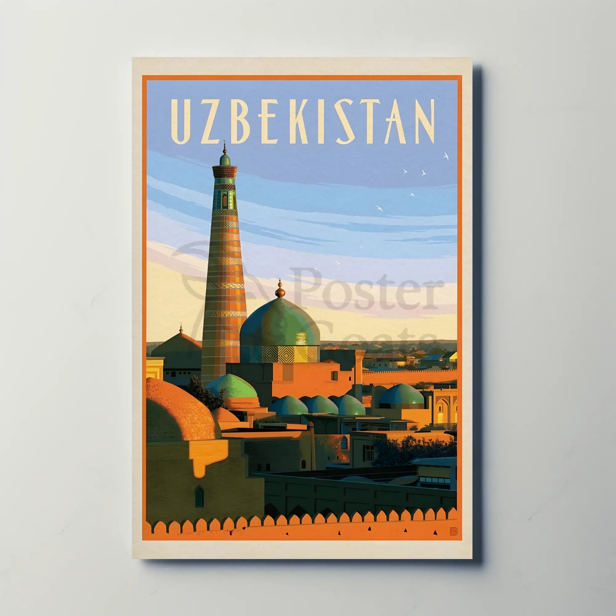 Uzbekistan's Timeless Heritage Vintage Travel Poster PosterGoat