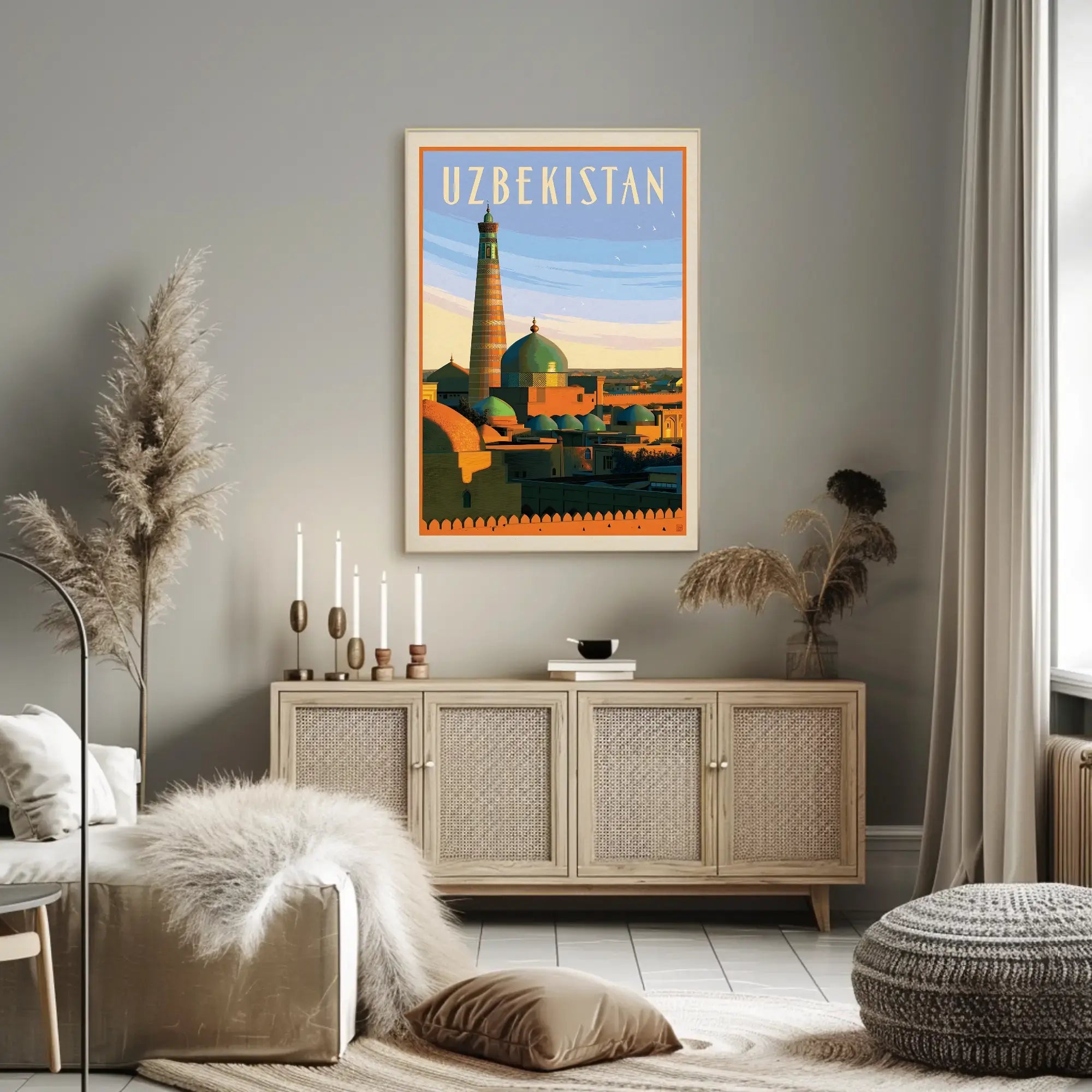 Uzbekistan's Timeless Heritage Vintage Travel Poster PosterGoat