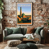 Uzbekistan's Timeless Heritage Vintage Travel Poster PosterGoat