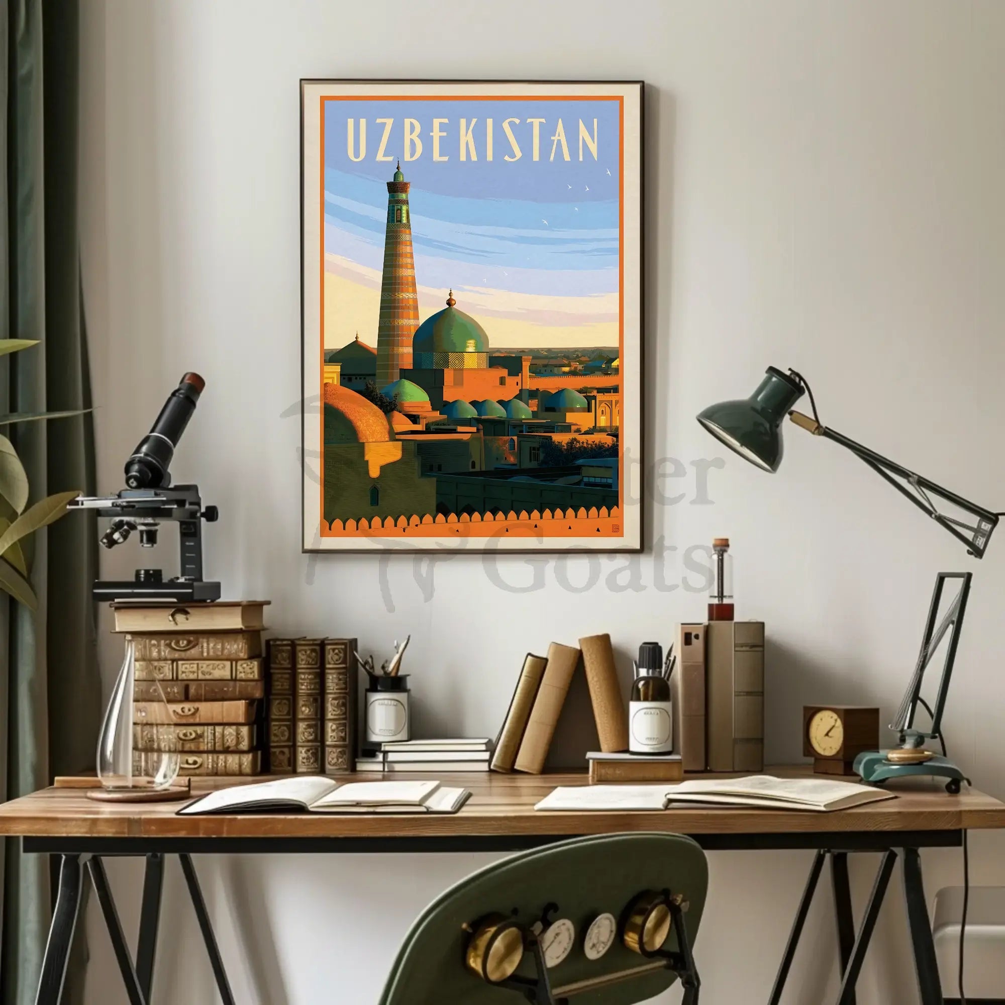 Uzbekistan's Timeless Heritage Vintage Travel Poster PosterGoat