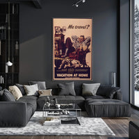 Vacation at Home WWII Propaganda Poster PosterGoat