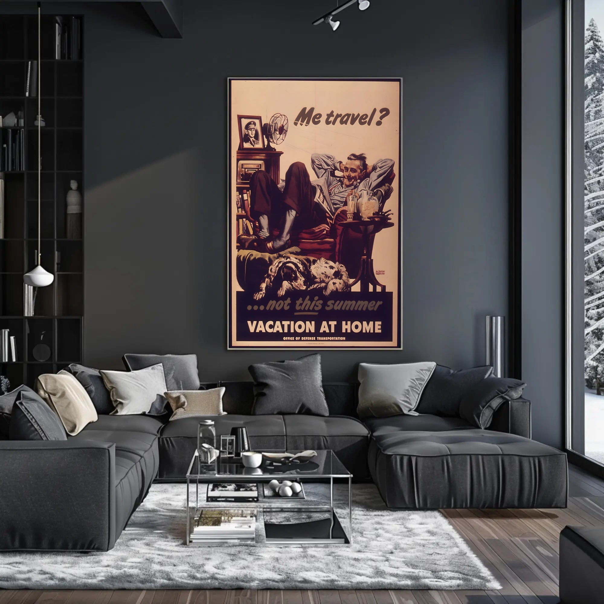 Vacation at Home WWII Propaganda Poster PosterGoat