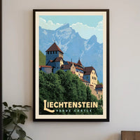 Vaduz Castle Travel Poster PosterGoat