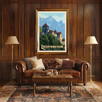 Vaduz Castle Travel Poster PosterGoat